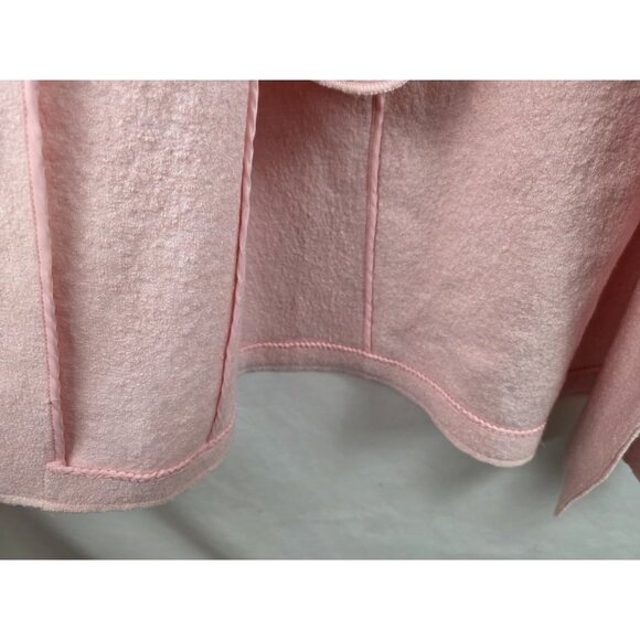 Tahari Women's Jacket Size Medium Pink Open Front Long Trench Coat Wool Blend - Picture 10 of 15